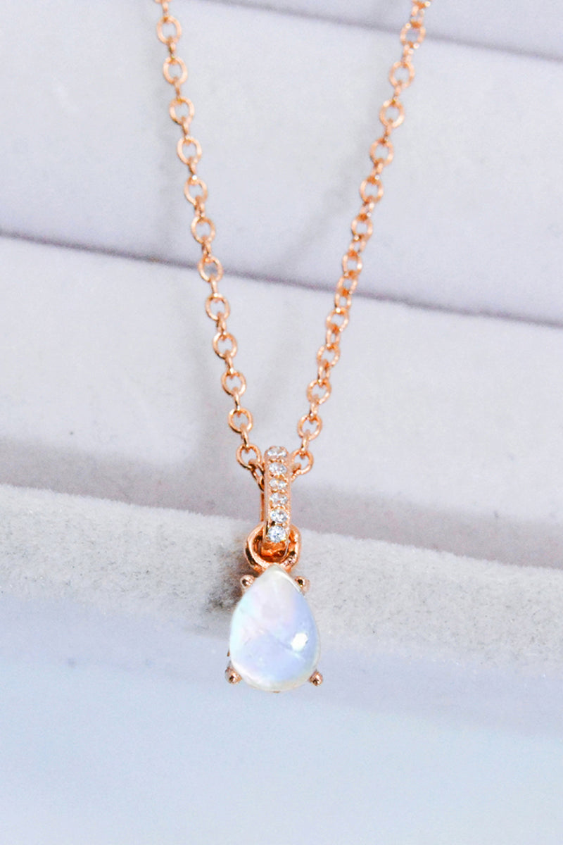 Moonstone Teardrop Pendant Necklace Trendsi