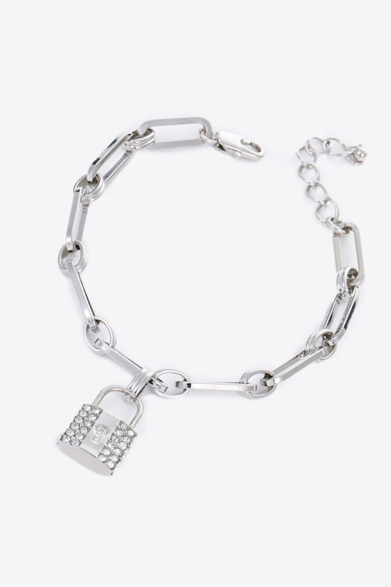 Lock Charm Chain Bracelet Trendsi