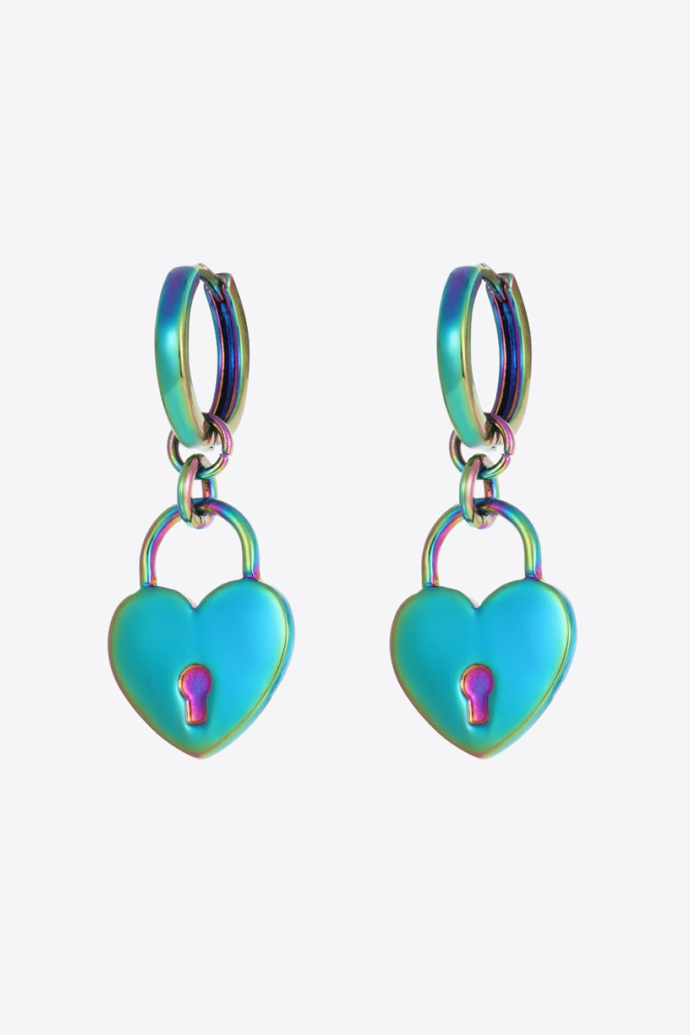 Multicolored Heart Drop Earrings Trendsi