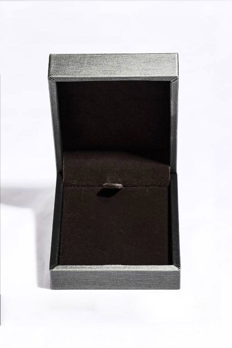 925 Sterling Silver 1 Carat Moissanite Round Pendant Necklace Trendsi