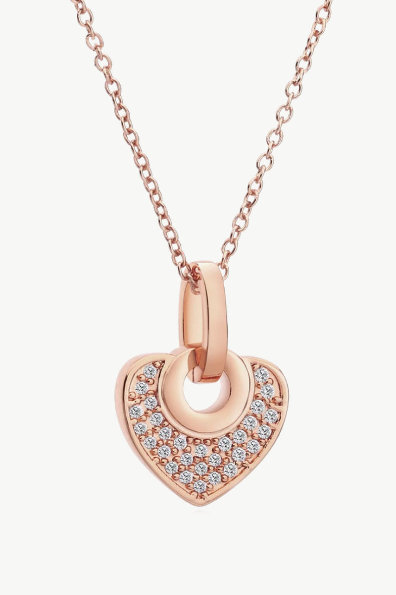 Crystal Heart Pendant Necklace Trendsi