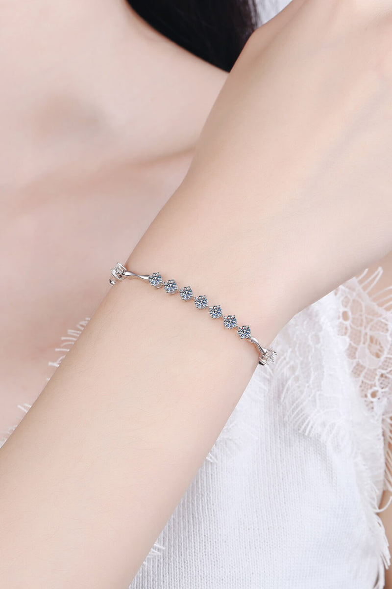 Moissanite 925 Sterling Silver Bracelet Trendsi