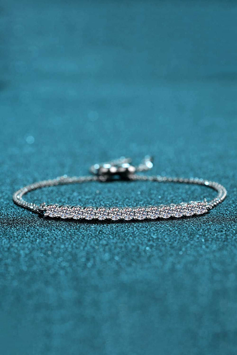 Moissanite Sterling Silver Bracelet Trendsi