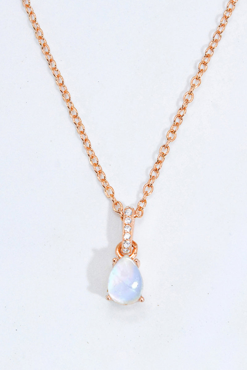 Moonstone Teardrop Pendant Necklace Trendsi