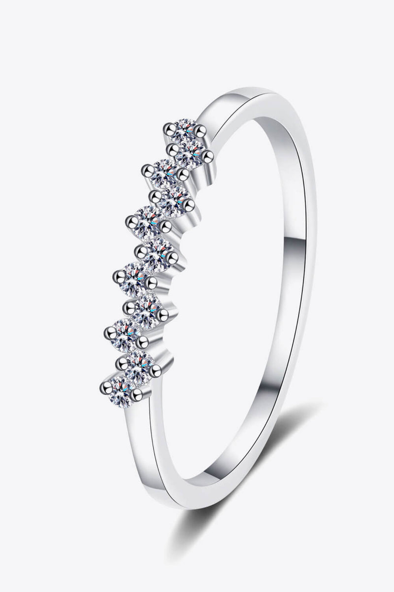 Eye-Catching 925 Sterling Silver Moissanite Ring Trendsi