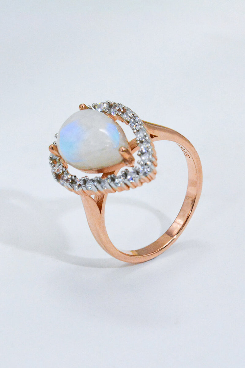 Moonstone Teardrop-Shaped 925 Sterling Silver Ring Trendsi