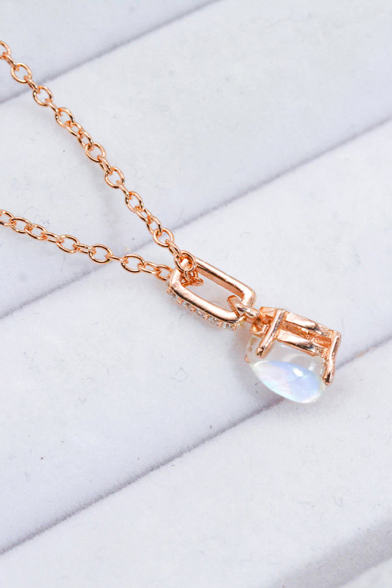 Moonstone Teardrop Pendant Necklace Trendsi