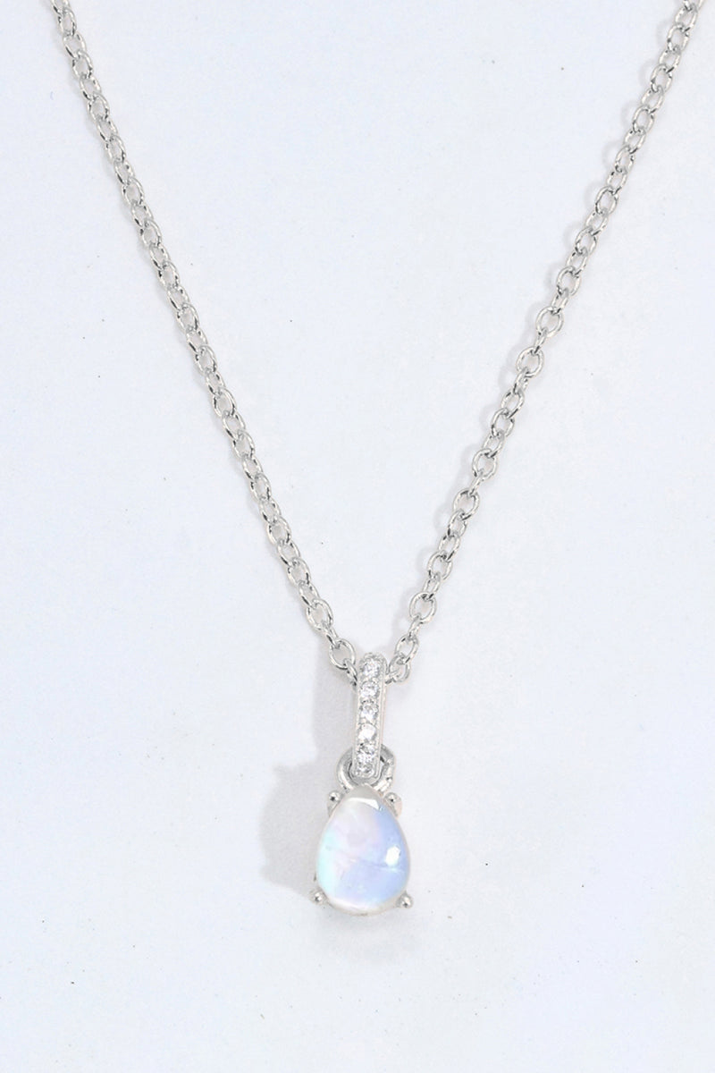 Moonstone Teardrop Pendant Necklace Trendsi