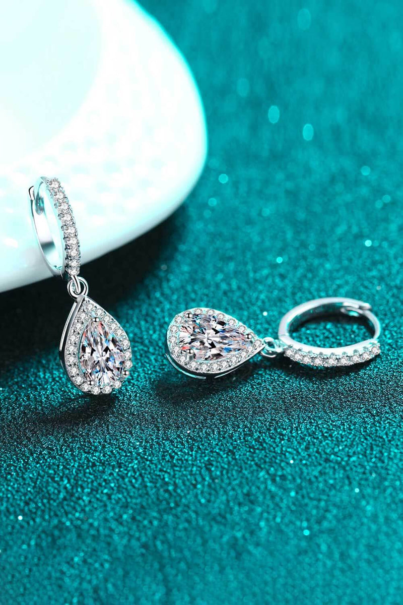 Moissanite Teardrop Earrings Trendsi