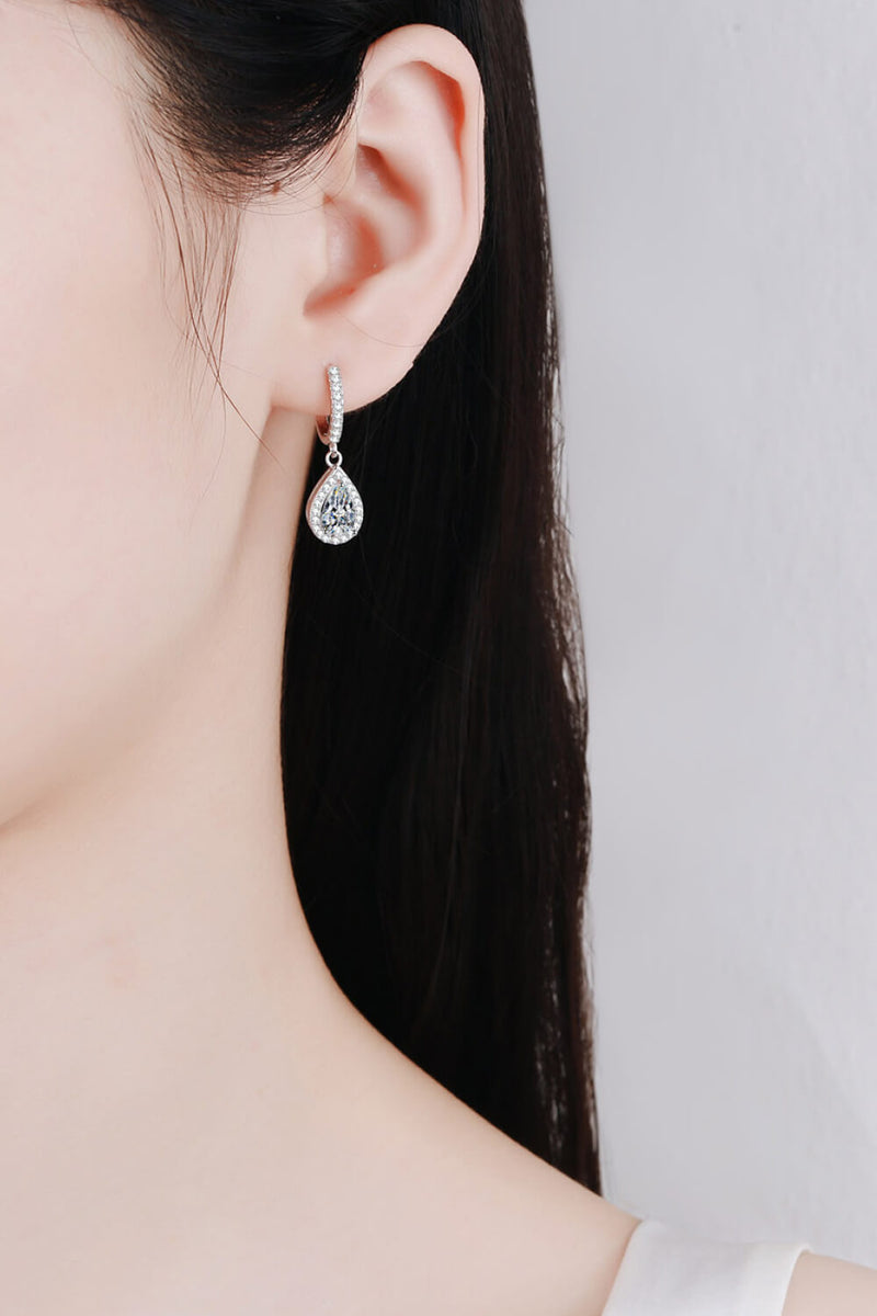 Moissanite Teardrop Earrings Trendsi