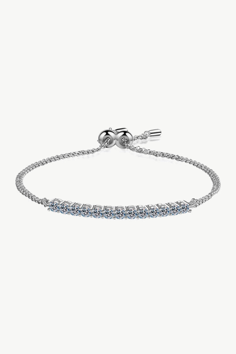 Moissanite Sterling Silver Bracelet Trendsi