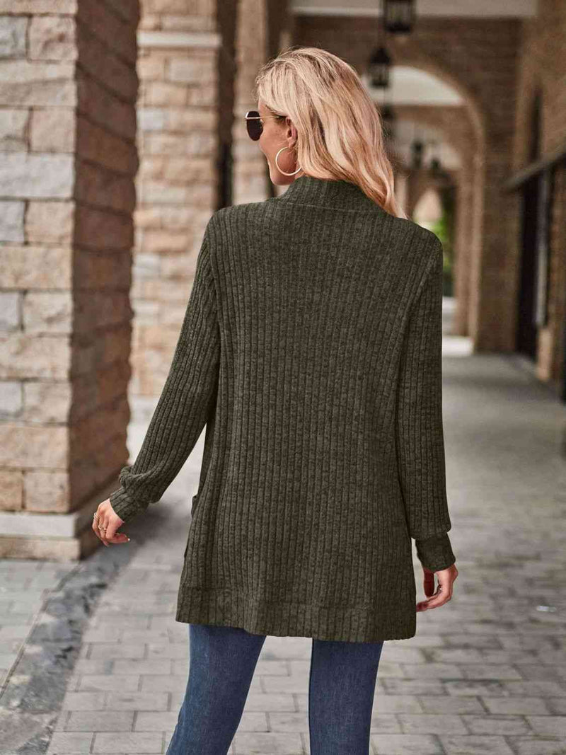 Open Front Cardigan with Pockets