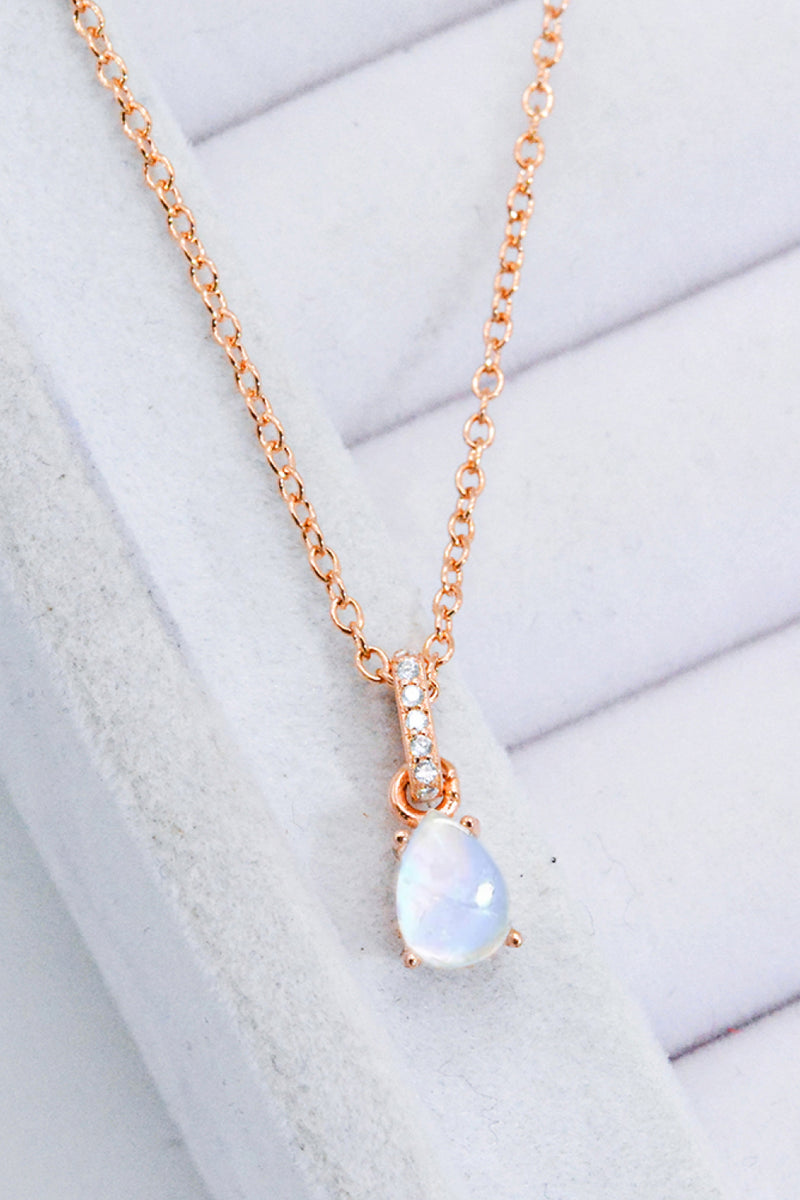 Moonstone Teardrop Pendant Necklace Trendsi