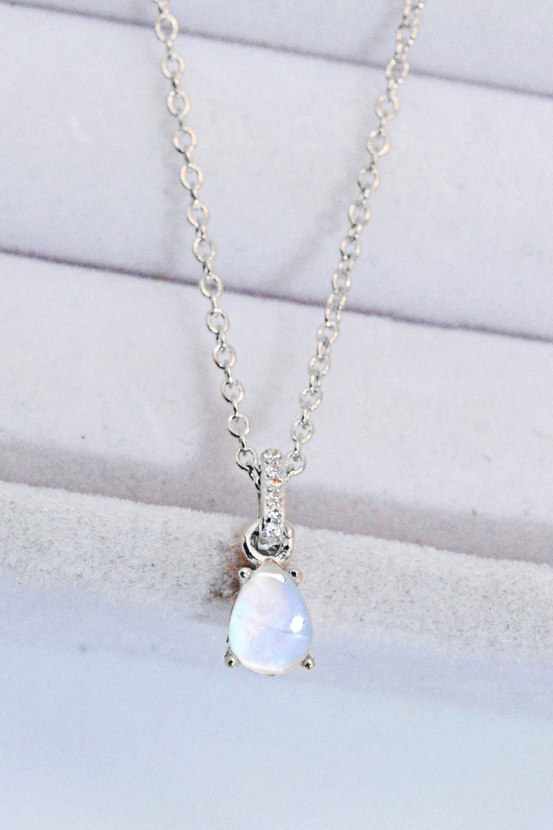 Moonstone Teardrop Pendant Necklace Trendsi