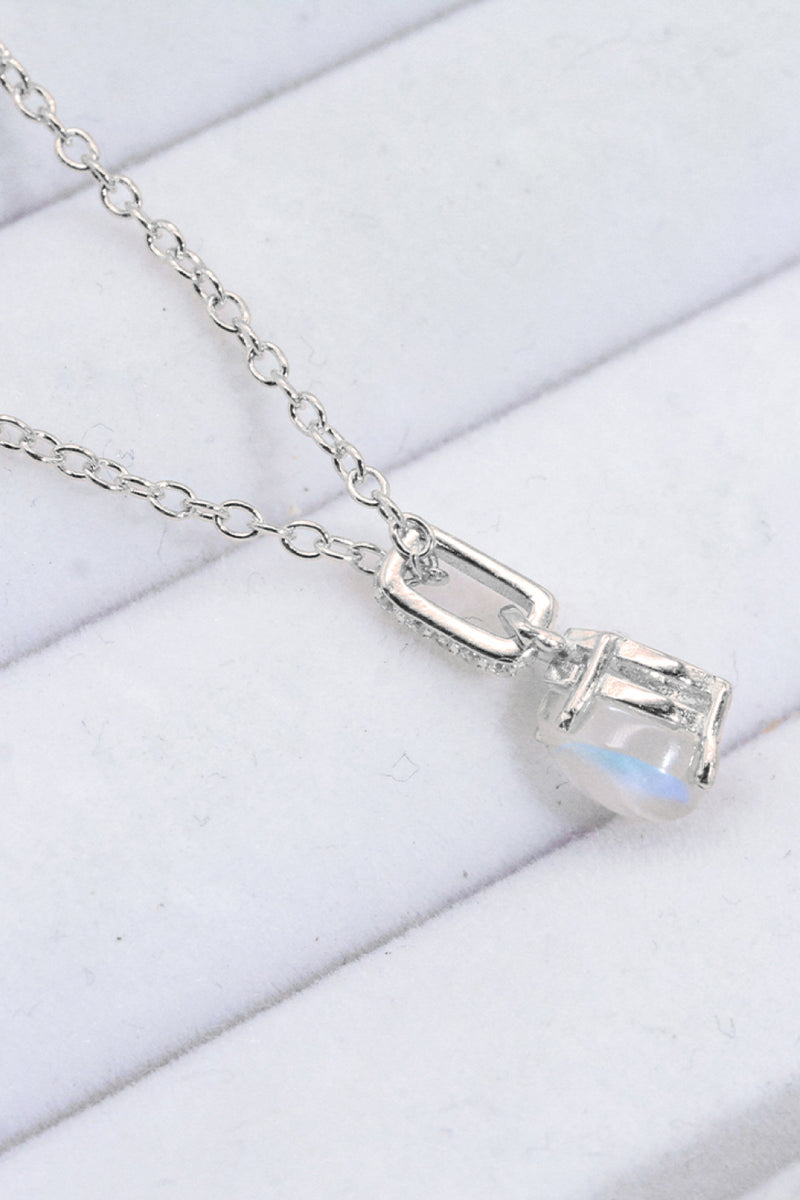 Moonstone Teardrop Pendant Necklace Trendsi