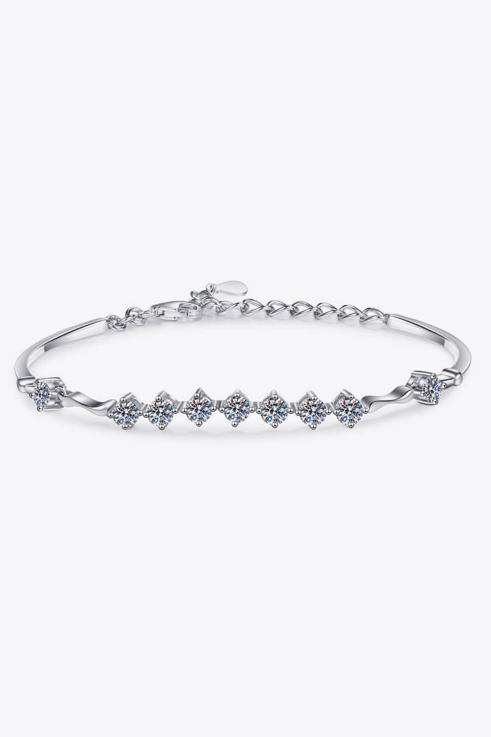 Moissanite 925 Sterling Silver Bracelet Trendsi