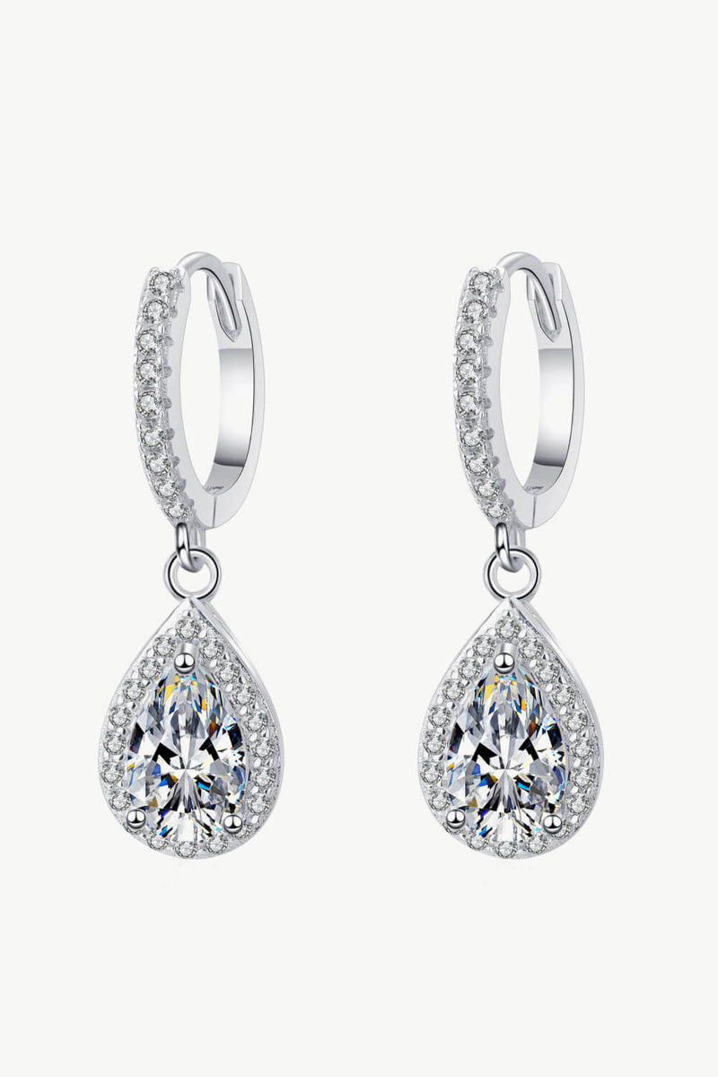 Moissanite Teardrop Earrings Trendsi