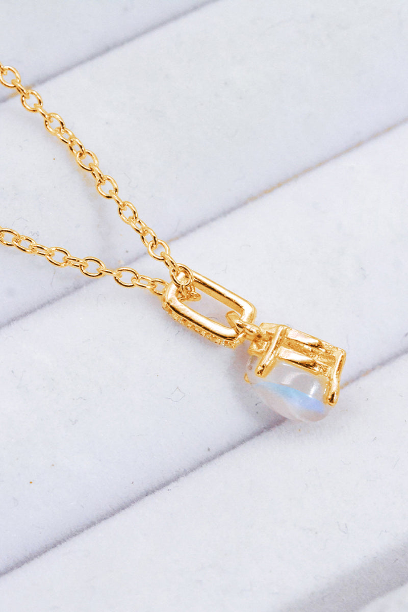 Moonstone Teardrop Pendant Necklace Trendsi