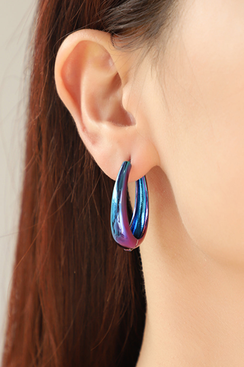 Multicolored Huggie Earrings Trendsi