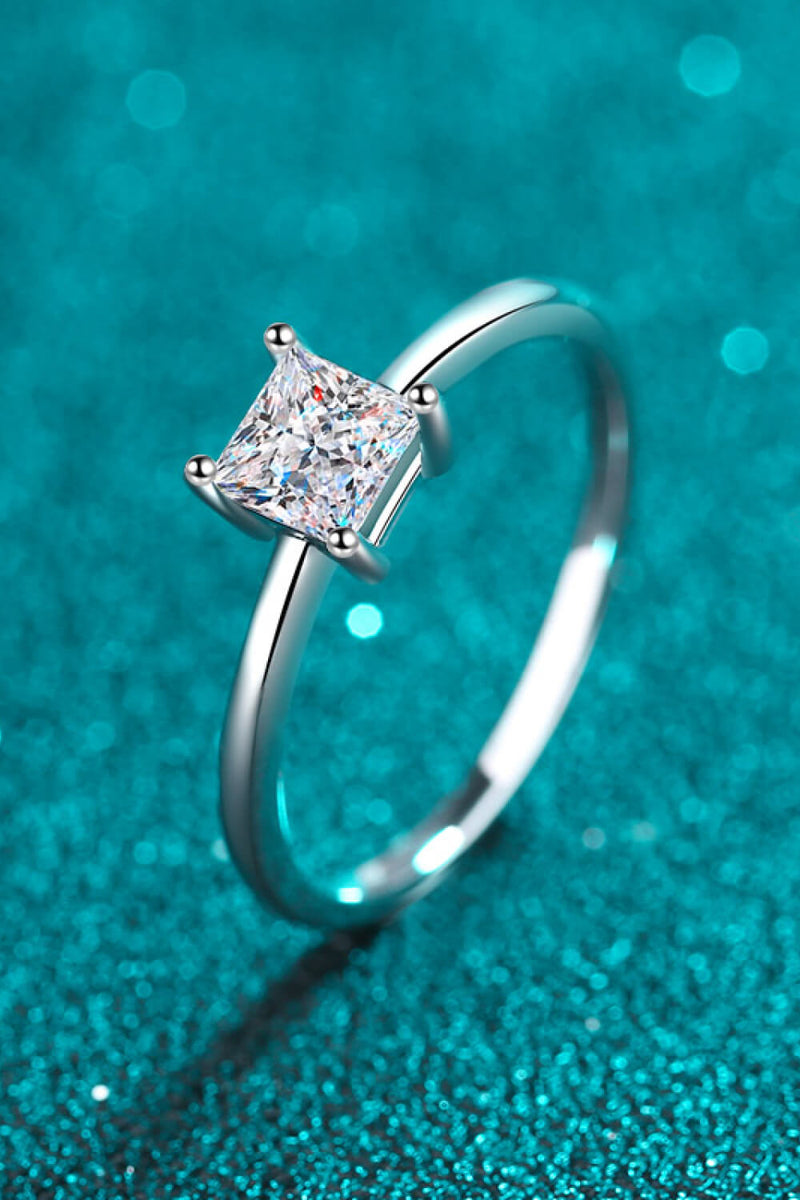 925 Sterling Silver Moissanite Solitaire Ring Trendsi