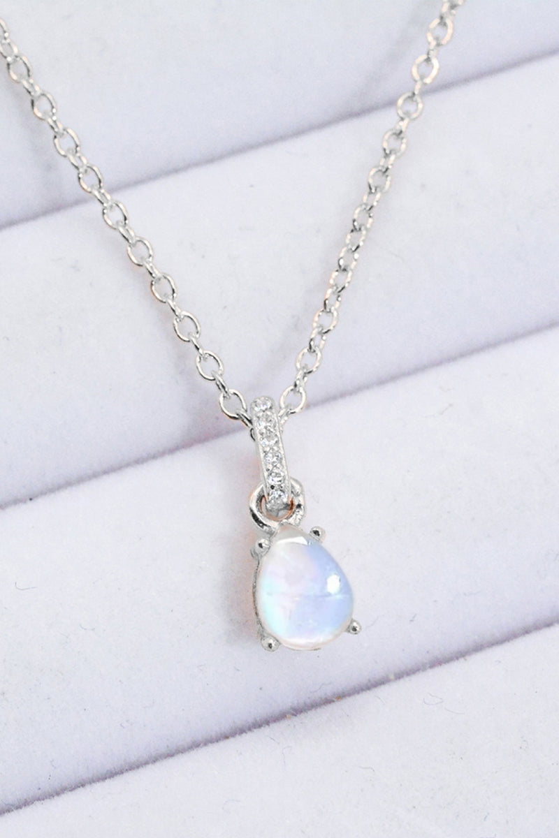 Moonstone Teardrop Pendant Necklace Trendsi