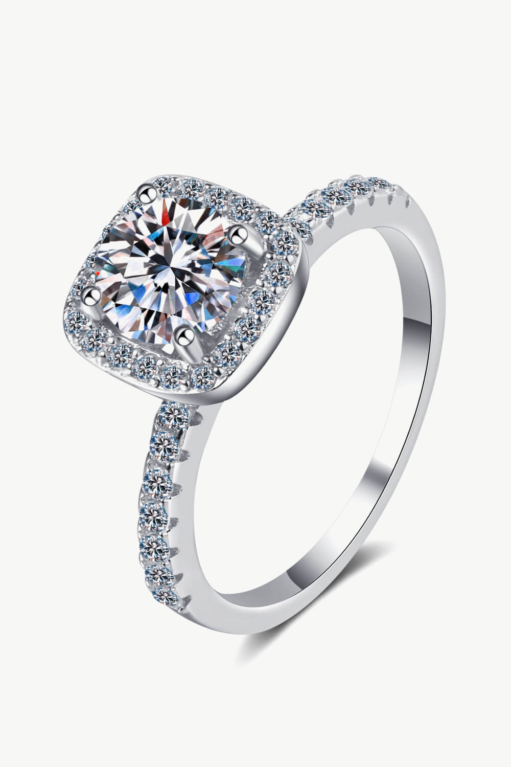 Square Moissanite Ring Trendsi