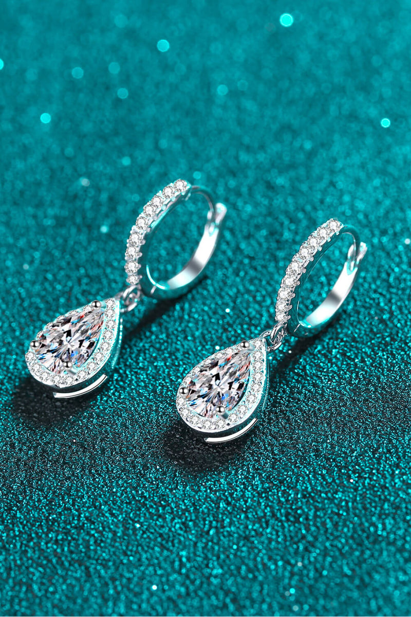 Moissanite Teardrop Earrings Trendsi